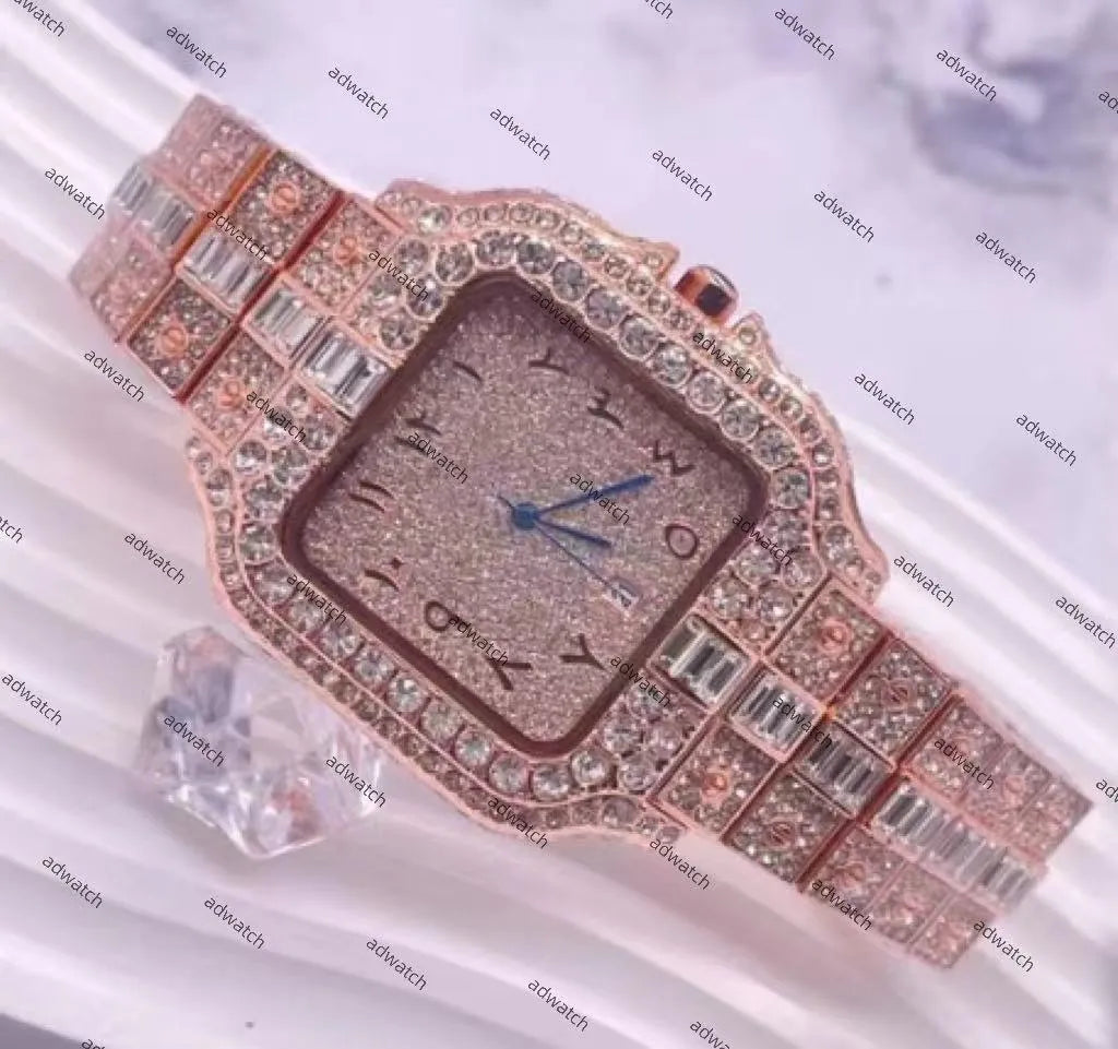 New High Quality Moissanite Iced Out Designer Blue Needle Edition Popular Big Diamond Starry Sky Men'S Watch