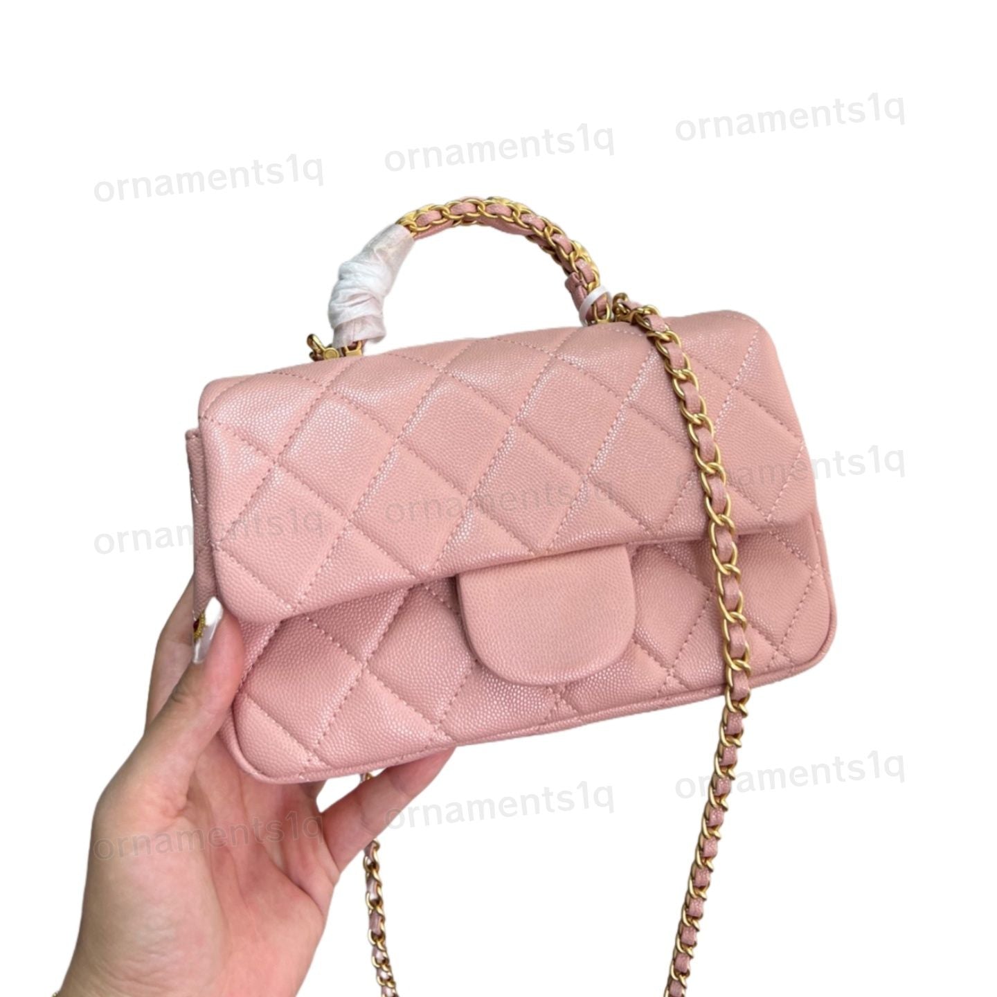Top Designer Crossbody Bag Ladies Small Handle Tote Bag with Chain Strap Mini Burgundy High Quality Leather Shoulder Bag Diamond Lattice Caviar Flap Bag