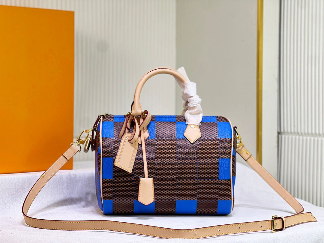 Designer Bag Pillow Bag 25CM Speed Bag Handbag Luxury Soft Leather Handbag Fashion Casual Travel Crossbody Bag Weekend Bag Shoulder Bags High Quality