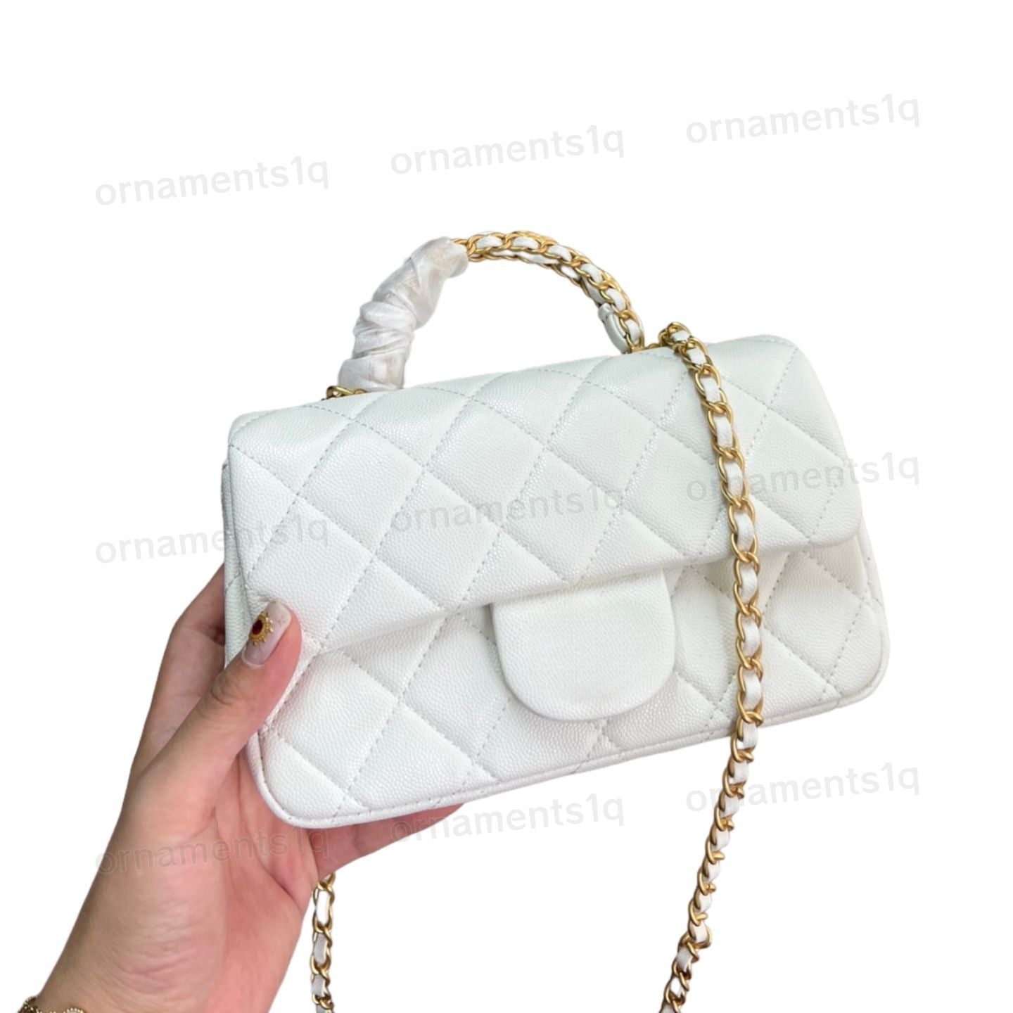 Top Designer Crossbody Bag Ladies Small Handle Tote Bag with Chain Strap Mini Burgundy High Quality Leather Shoulder Bag Diamond Lattice Caviar Flap Bag