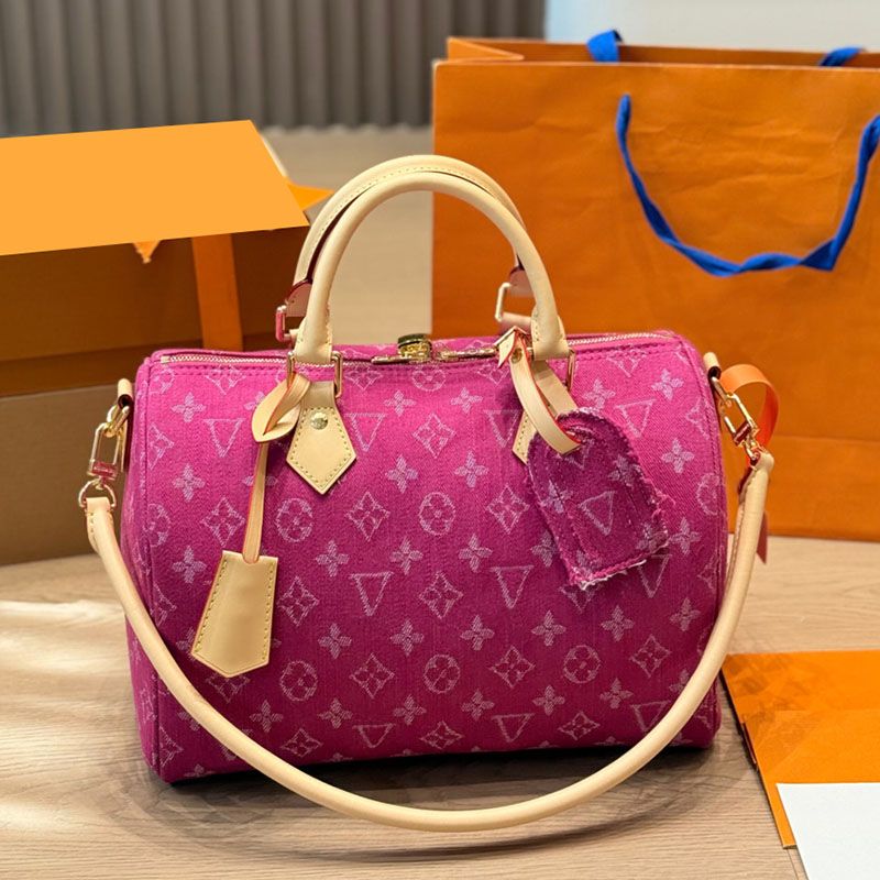 Damoflage Soft 30 Tote Bag Womens Luxury Designer Bag Leather Crossbody Shoulder Bags Handbag Pouch Speedytote Chain Travel Bag Purse Mirror Quality M28978