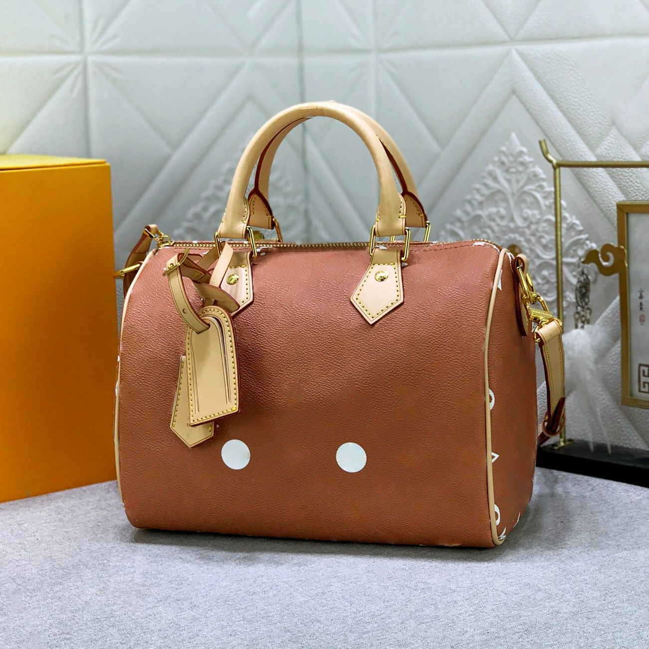 Designer Bag Pillow Bag 25CM Speed Bag Handbag Luxury Soft Leather Handbag Fashion Casual Travel Crossbody Bag Weekend Bag Shoulder Bags High Quality