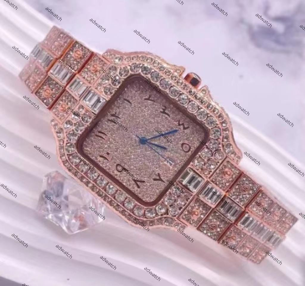 New High Quality Moissanite Iced Out Designer Blue Needle Edition Popular Big Diamond Starry Sky Men'S Watch