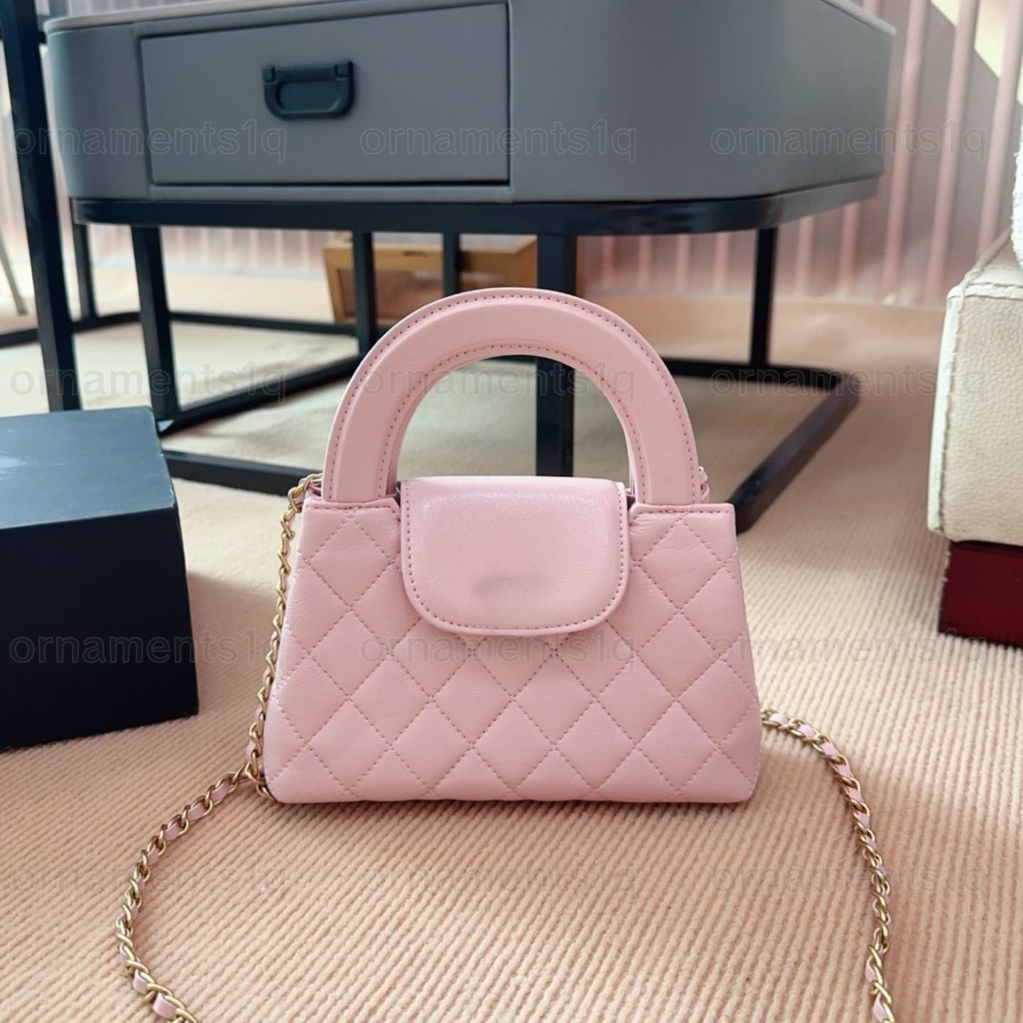 Top Designer Crossbody Bag Ladies Small Handle Tote Bag with Chain Strap Mini Burgundy High Quality Leather Shoulder Bag Diamond Lattice Caviar Flap Bag