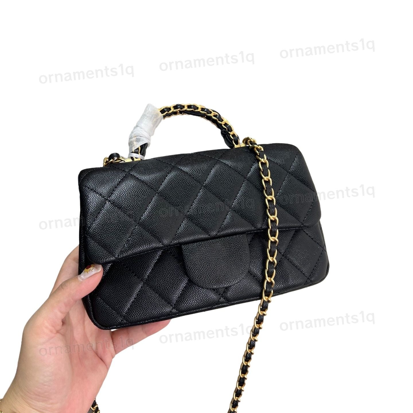 Top Designer Crossbody Bag Ladies Small Handle Tote Bag with Chain Strap Mini Burgundy High Quality Leather Shoulder Bag Diamond Lattice Caviar Flap Bag
