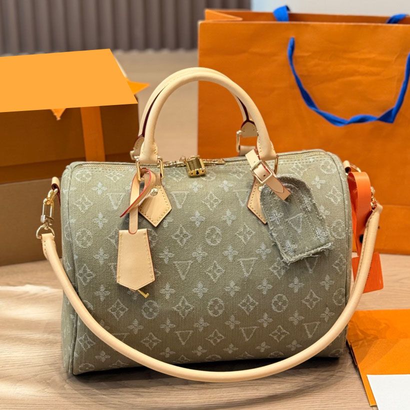 Damoflage Soft 30 Tote Bag Womens Luxury Designer Bag Leather Crossbody Shoulder Bags Handbag Pouch Speedytote Chain Travel Bag Purse Mirror Quality M28978
