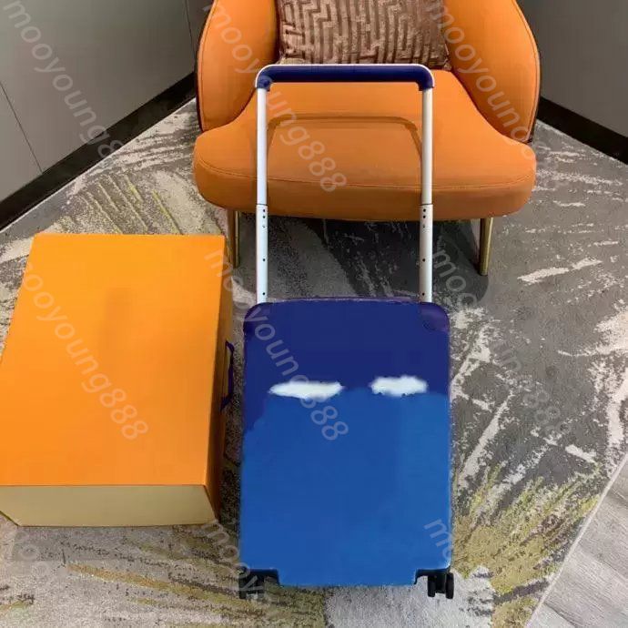 12A Premium Designer Horizon 55 Rolling Suitcase - Luxury 4-Wheel Trolley for Men and Women - Large Black Travel Trunk Bags
