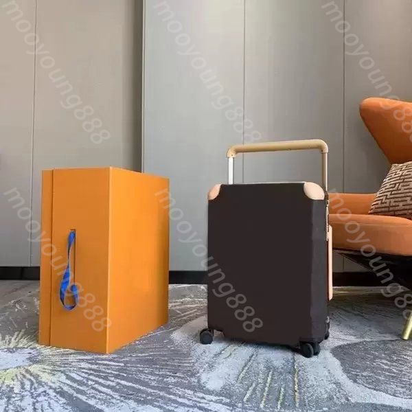 12A Premium Designer Horizon 55 Rolling Suitcase - Luxury 4-Wheel Trolley for Men and Women - Large Black Travel Trunk Bags