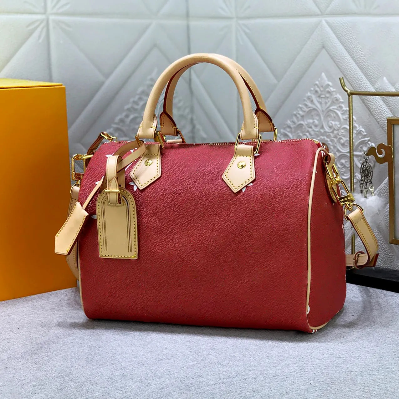 Designer Bag Pillow Bag 25CM Speed Bag Handbag Luxury Soft Leather Handbag Fashion Casual Travel Crossbody Bag Weekend Bag Shoulder Bags High Quality